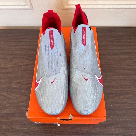 Nike Vapor Edge Elite 360 Flyknit Red Football Cleats - Picture 5 of 6